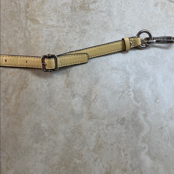 Coach Adjustable Crossbody Strap Replacement Yellow Leather Silver Hardware - Picture 4 of 11